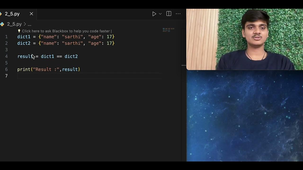 Python program to compare two dictionaries youtube