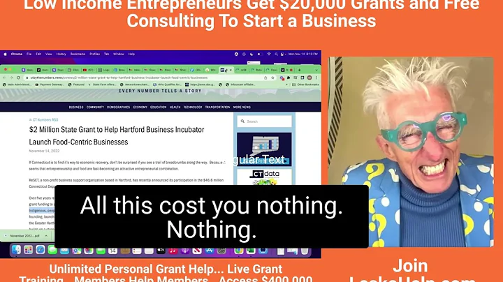 Low Income Entrepreneurs Get $20,000 Grants and Fr...