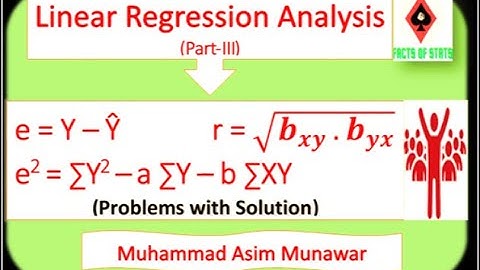 Regression Analysis| Method of Least Square | (Part-3)|Urdu/Hindi | Facts of Stats