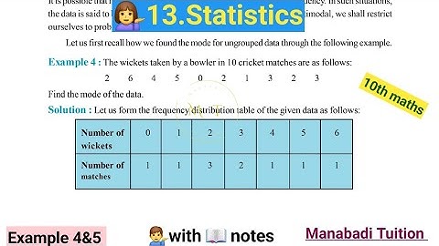 10th class math| Chapter13|🤷‍♂️ Statistics|🙋‍♂️ Example 4&5|CBSE|NCERT|