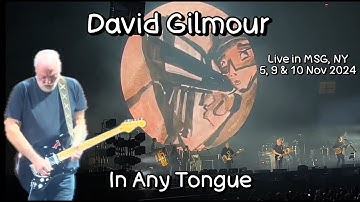 DAVID GILMOUR - In Any Tongue. Live in Madison Square Garden New York Nov 5, 9 & 10, 2024. 4K