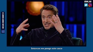 Robert Downey Jr  y David Letterman - El casco de Iron Man