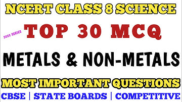 Best Mcq Class 8 Metals & Non Metals Chapter 4 || Class 8 Science // Class 8 Metals and Nonmetals
