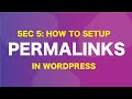 Sec 5: Website URL (Permalinks) Settings