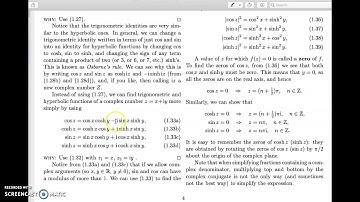 1.4 Elementary functions of complex variables. Trig functions