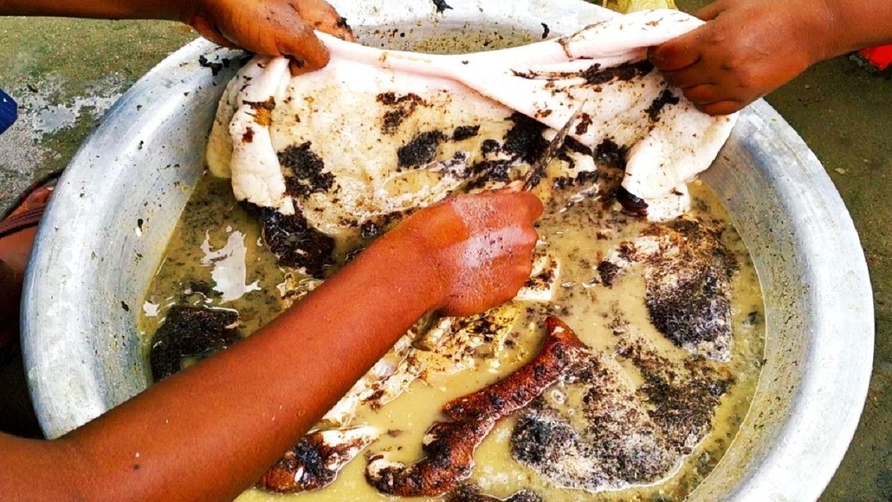 Beef Tripe Clean and Selling Process in Market. Amazing Clean Beef ...