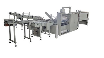 High speed automatic labeling maxi roll paper shrink wrapping machine