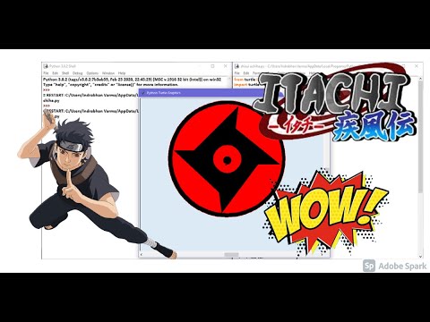 Shisui Uchiha (Naruto Shippuden)  Art By Pankaj Verma | python artist #python #codingisanart #artist