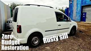 : Vw caddy rusty sill replacement zero budget