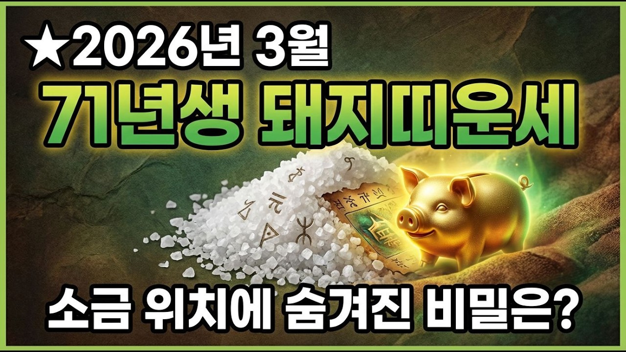 71년생 주목! 소금 위치가 말해주는 것?!