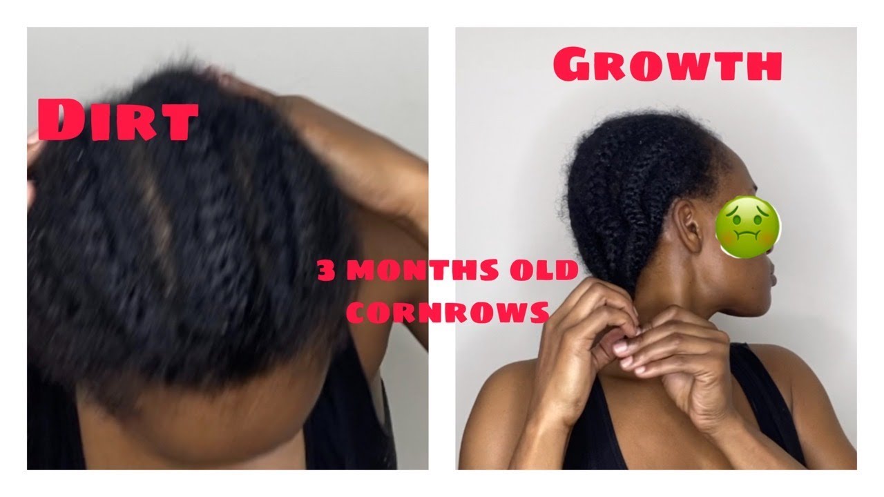 Taking Down Three Months Old Cornrows/Braids | Aqua_diva - YouTube