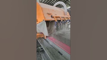 Kerbstone granite cutting machine line is really efficient,slicing&chamfering&polishing machine line