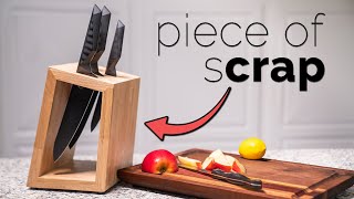 DIY KNIFE BLOCK From Scraps || How To Build  Woodworking