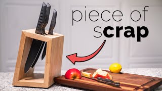 DIY KNIFE BLOCK From Scraps || How To Build - Woodworking