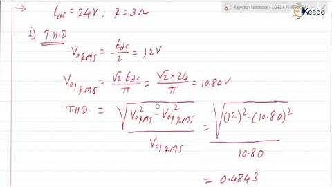 Solving Numerical On Performance Parameters Of Inverters | GATE Power Electronics