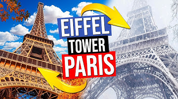 EIFFEL TOWER, Paris France (Four seasons : Summer, Autumn / Fall, Winter, Spring in 4K)