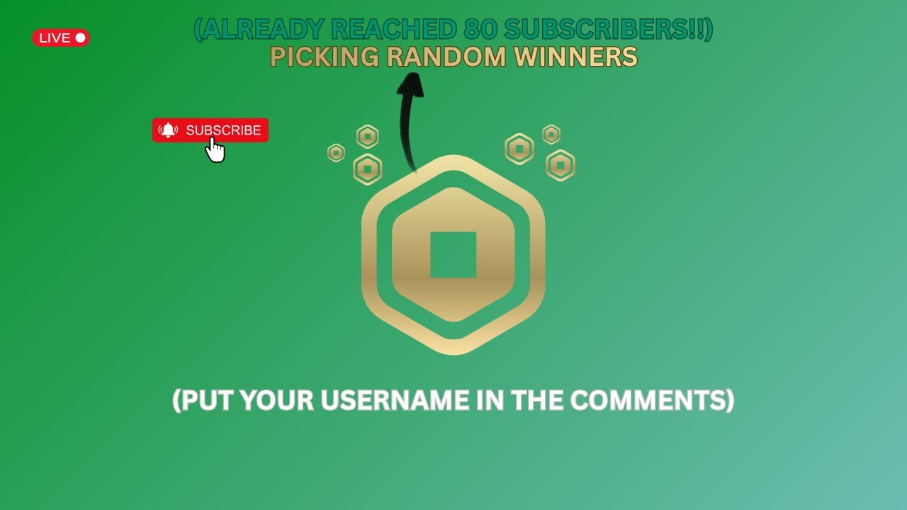 Picking Random Robux Winner!! (Already Reached 80 Subs) - YouTube