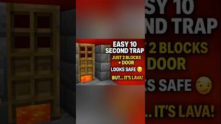 Minecraft Torch Door Lava Trap in 10 Seconds! 🔥#shorts #building #new