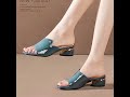 Comemore Red Sexy Pu Soft Leather Female Flipflop Slippers Summer Fashion Heels Slides Shoes