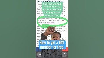 How to get a DOT number #truck #fyp