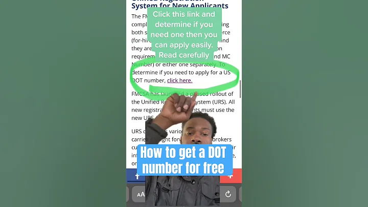 How to get a DOT number #truck #fyp