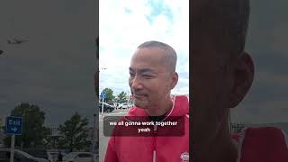 Interviewing a driver at the JFK parking lot