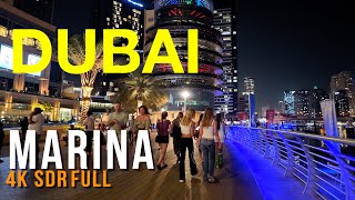 Dubai Marina Full Walking Tour 2025 | Complete Marina Walk Promenade | 4K SDR | Walking Tour | move