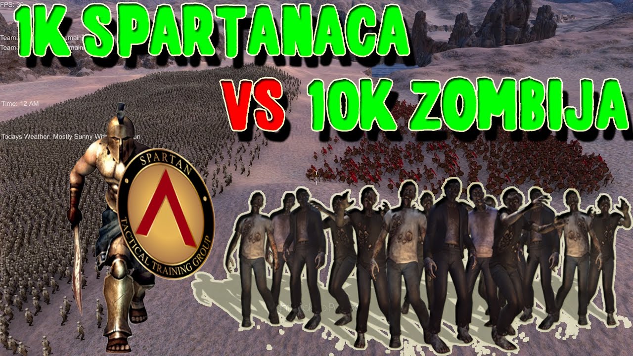 1K Spartanaca VS 10K Zombija [Specijal 1000 subova]