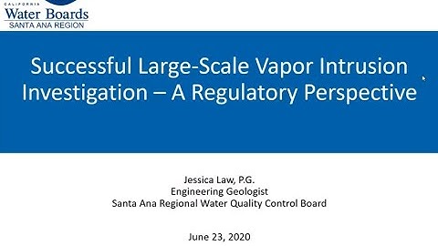 Successful Large-Scale Vapor Intrusion Investigation: A Regulatory Perspective