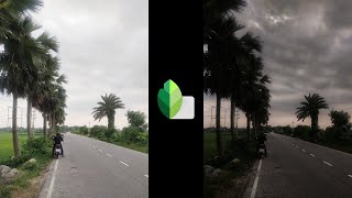 how to make cloudy sky || The moment before the rain comes || Easy editing snapseed screenshot 3