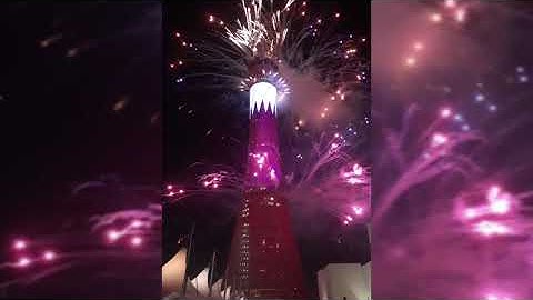 World largest external 360 degree screen | Guinness World Record | Torch Hotel Doha | Fireworks