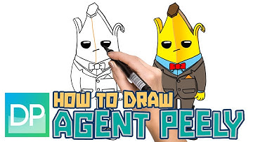 [DRAWPEDIA] HOW TO DRAW AGENT PEELY from FORTNITE - STEP BY STEP DRAWING TUTORIAL
