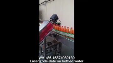 Laser coder use on mineral bottled water production line, date coding for mineral water bottle