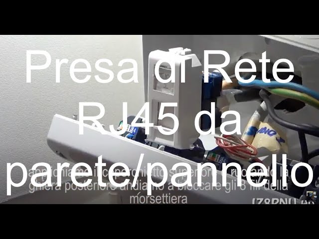 Come si installa una Presa di Rete RJ45 da parete / pannello / muro LAN  CABLAGGIO CABLARE KEYSTONE 