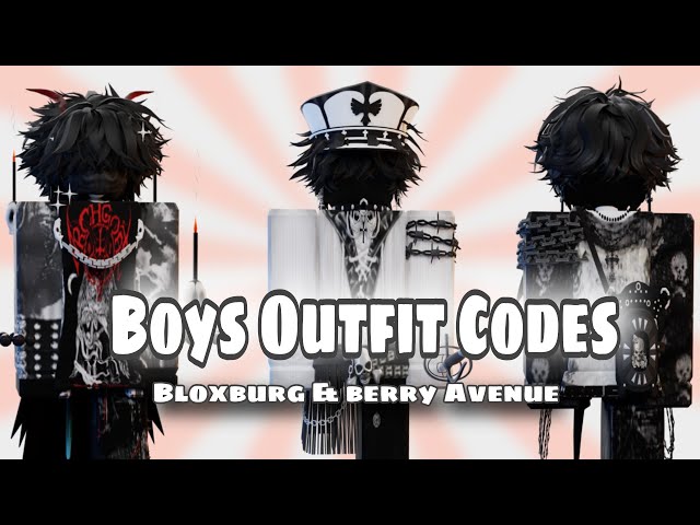 Roblox boys emo outfit codes for berry avenue and bloxburg 