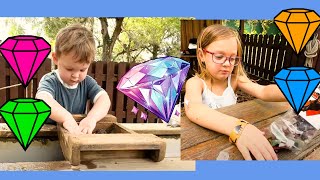 Real GEM MINING! Savannah and Brody find REAL CRYSTALS AND GEMS!