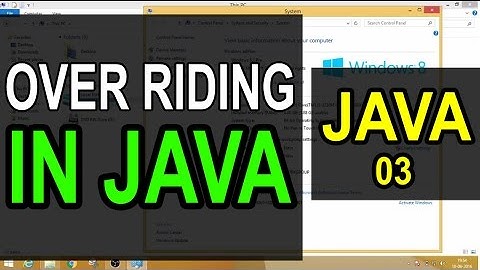 Java Overriding (What is over riding in Java)