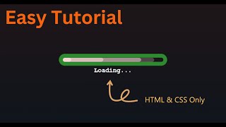 Progress Bar Loading Tutorial | HTML & CSS