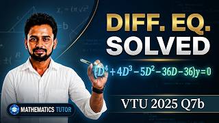 Higher Order Differential Equations | Constant Coefficients | VTU Model Question Paper 2025