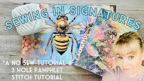 Sewing the Signatures into my junk journal🪡#junkjournal #journal #signatures #paper #gluebook #art