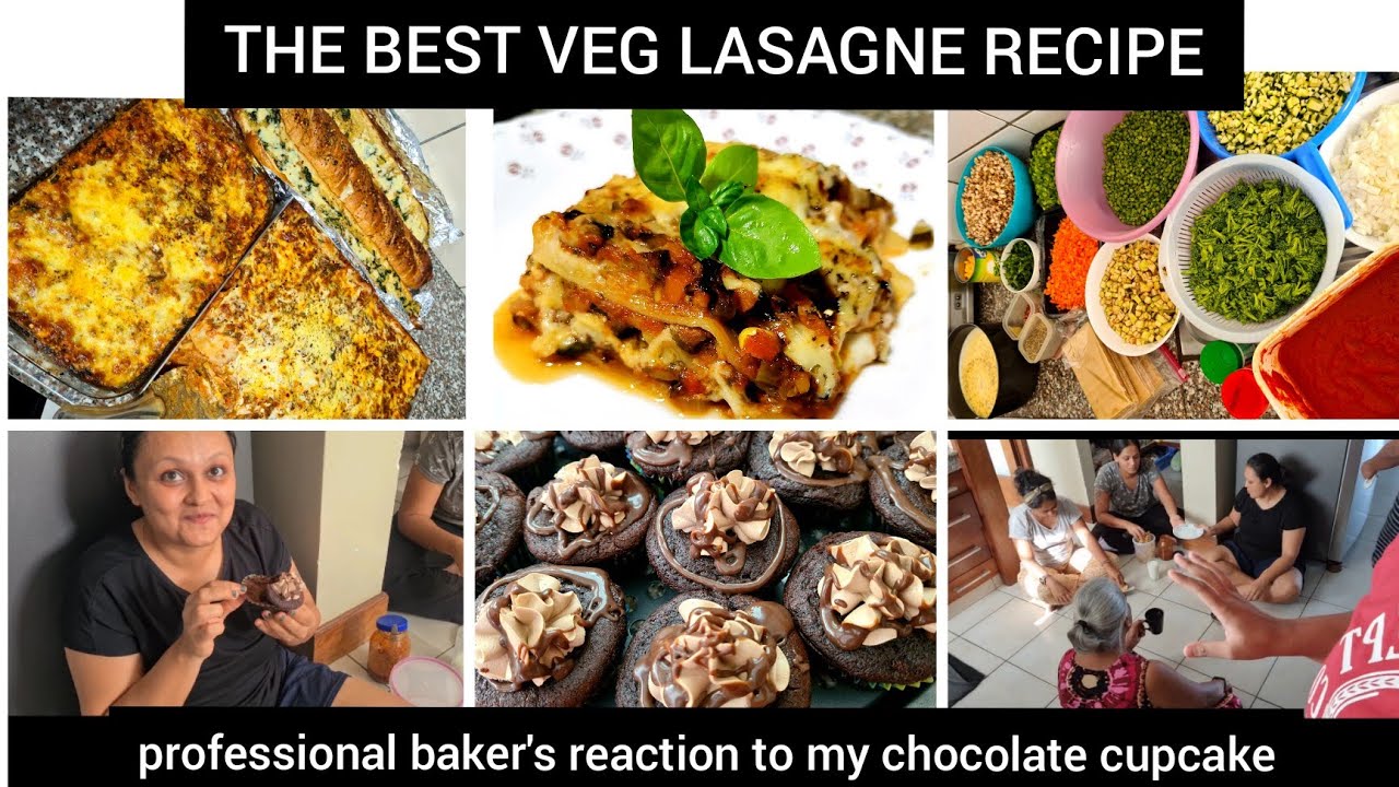 Our Ultimate Veg Lasagne Recipe| Eggless Chocolate cupcakes| Everyone ate sooo much😰
