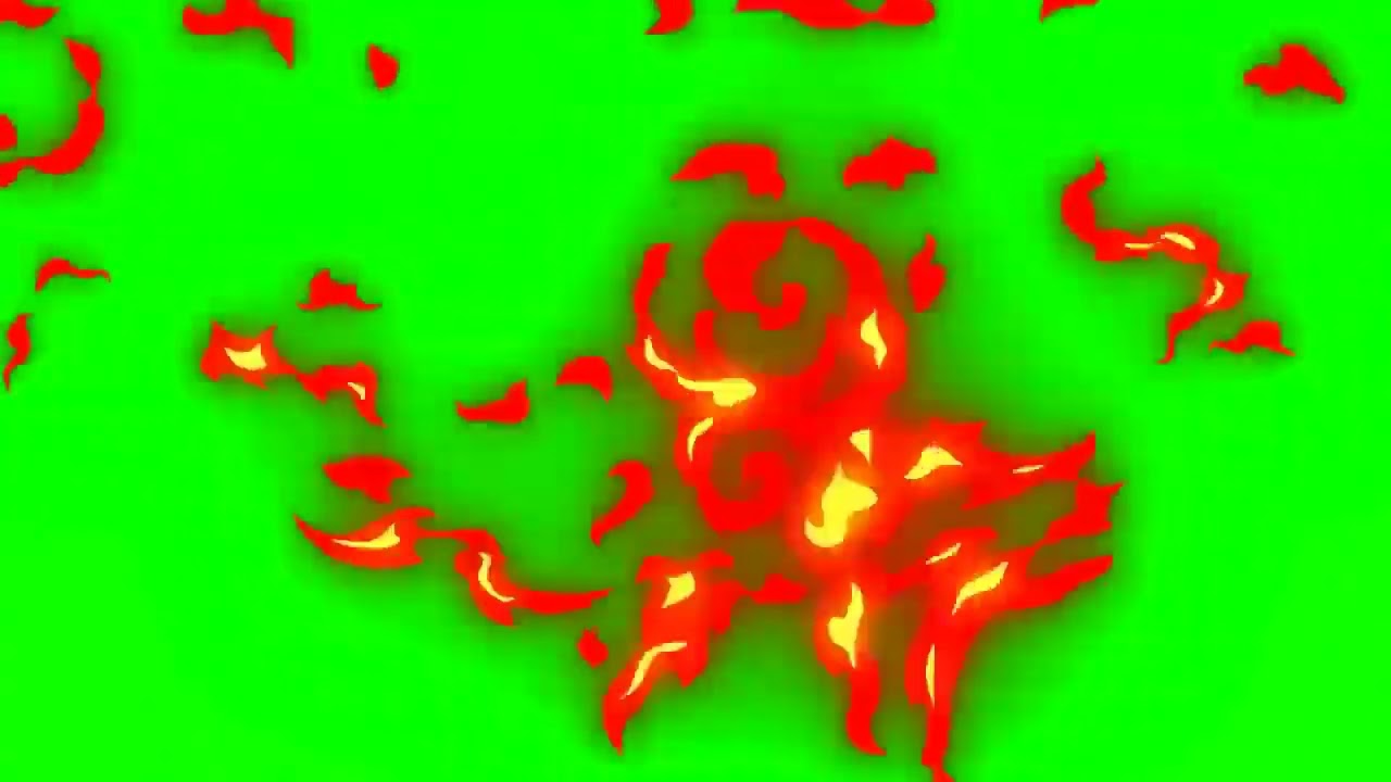 Fire Transition Green Screen Effect With (Sound/Link)