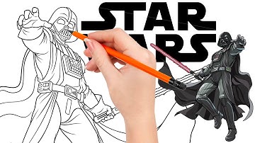 How to draw Darth Vader - Star Wars