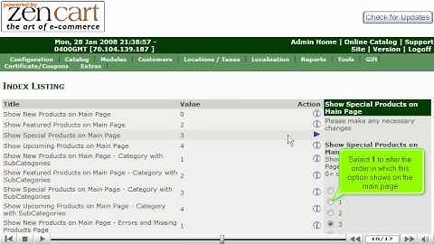 Configure your home page in ZenCart | Zencart Home Page