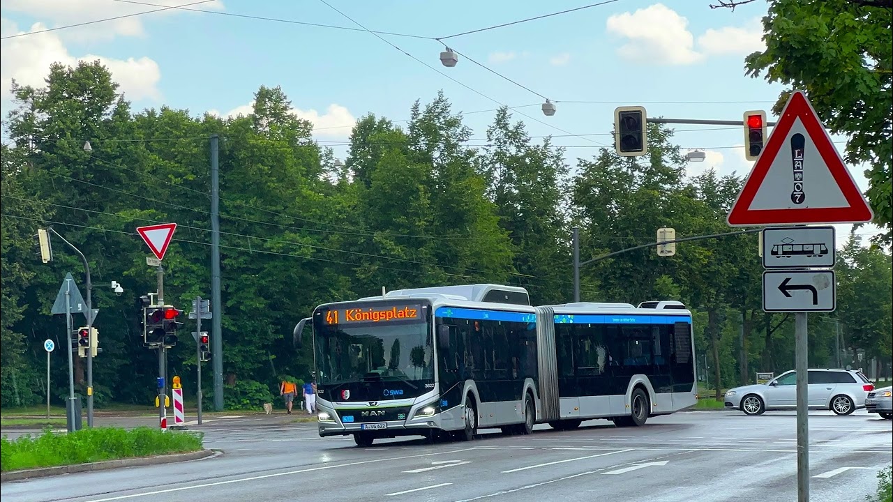 #386 MAN 18G Lion‘s City NG320 EfficientHybrid |Stadtwerke Augsburg KOM 3622 |Voith Sound