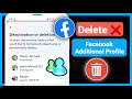 Delete an Additional Facebook Profile 2024 | Facebook Create Another Profile Remove