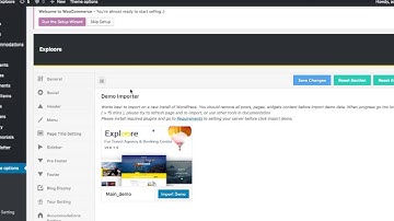 Exploore WordPress Theme - Tutorial Part 2 - Demo Import