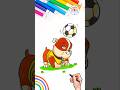 Draw PAW Patrol Easy Tutorial | Draw PAW Patrol Rubble Playing Football 🌈🐶 #pawpatrol #football