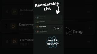 Reorderable Lists in React! #coding #css #webdevelopment #javascript #frontend #reactjs