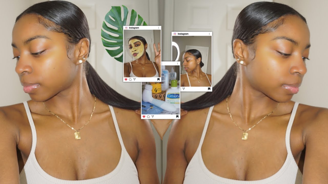 MY SKINCARE ROUTINE 2020 | Dry Skin + (SUPER AFFORDABLE) Gleamin Vitamin C Clay Mask